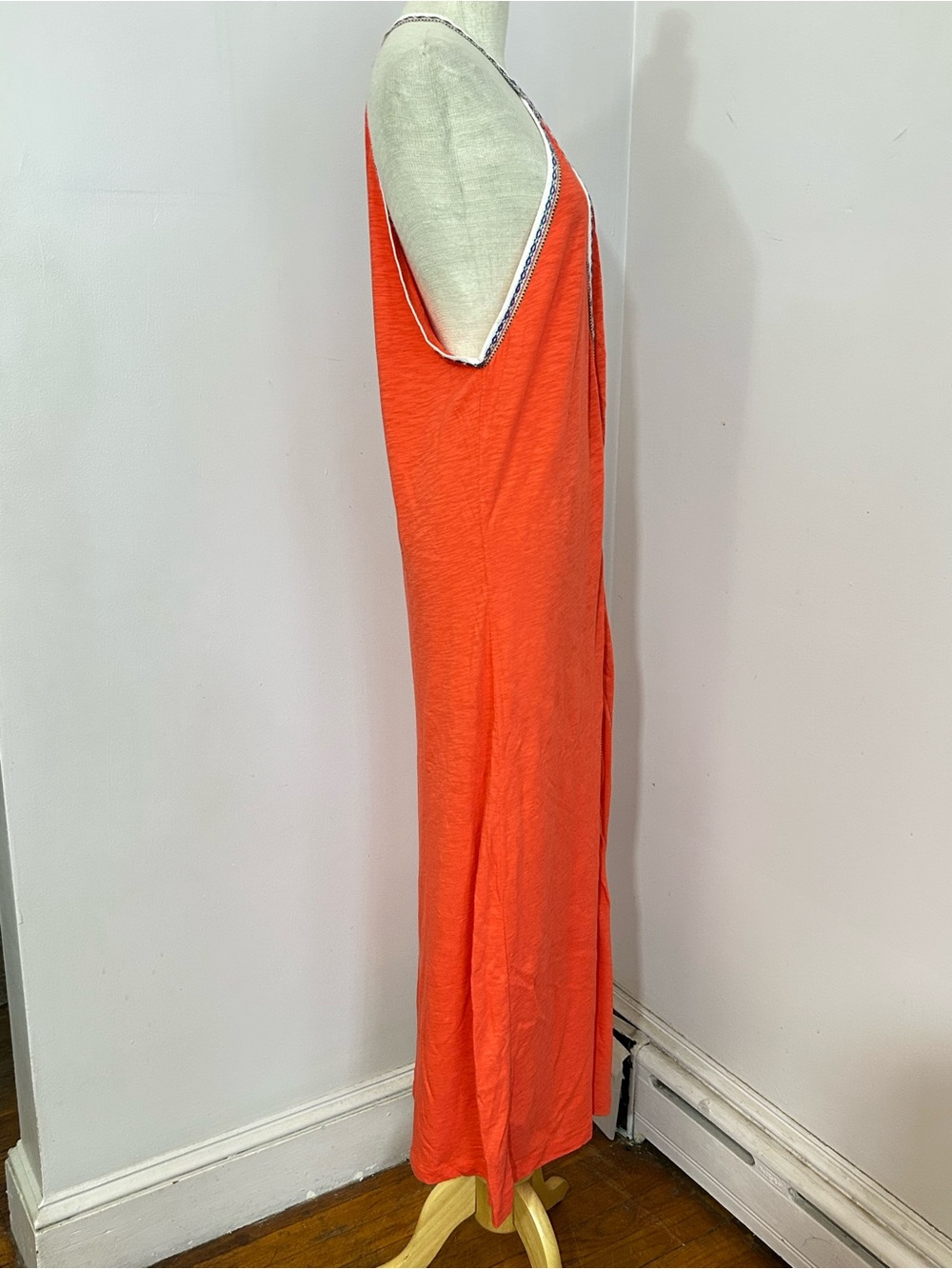 Pitusa Inca Pima Cotton Modal Beach Dress Coverup Orange Petite - Picture 5 of 10